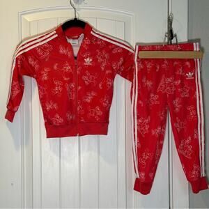Adidas Disney Mickey and Friends Red Track Set Size 4T